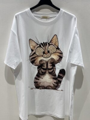 Maxi t-shirt gatto