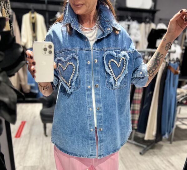 camicia jeans cuore
